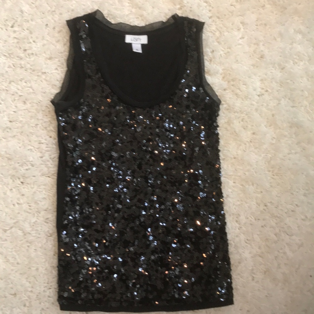 Size XS black sequin tank top